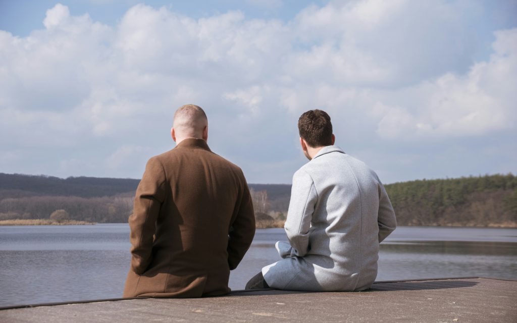 Life Transitions Counselling. Two men sitting